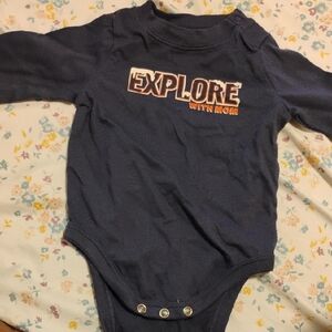 Garanimals Navy Blue 'Explore with Mom' Bodysuit